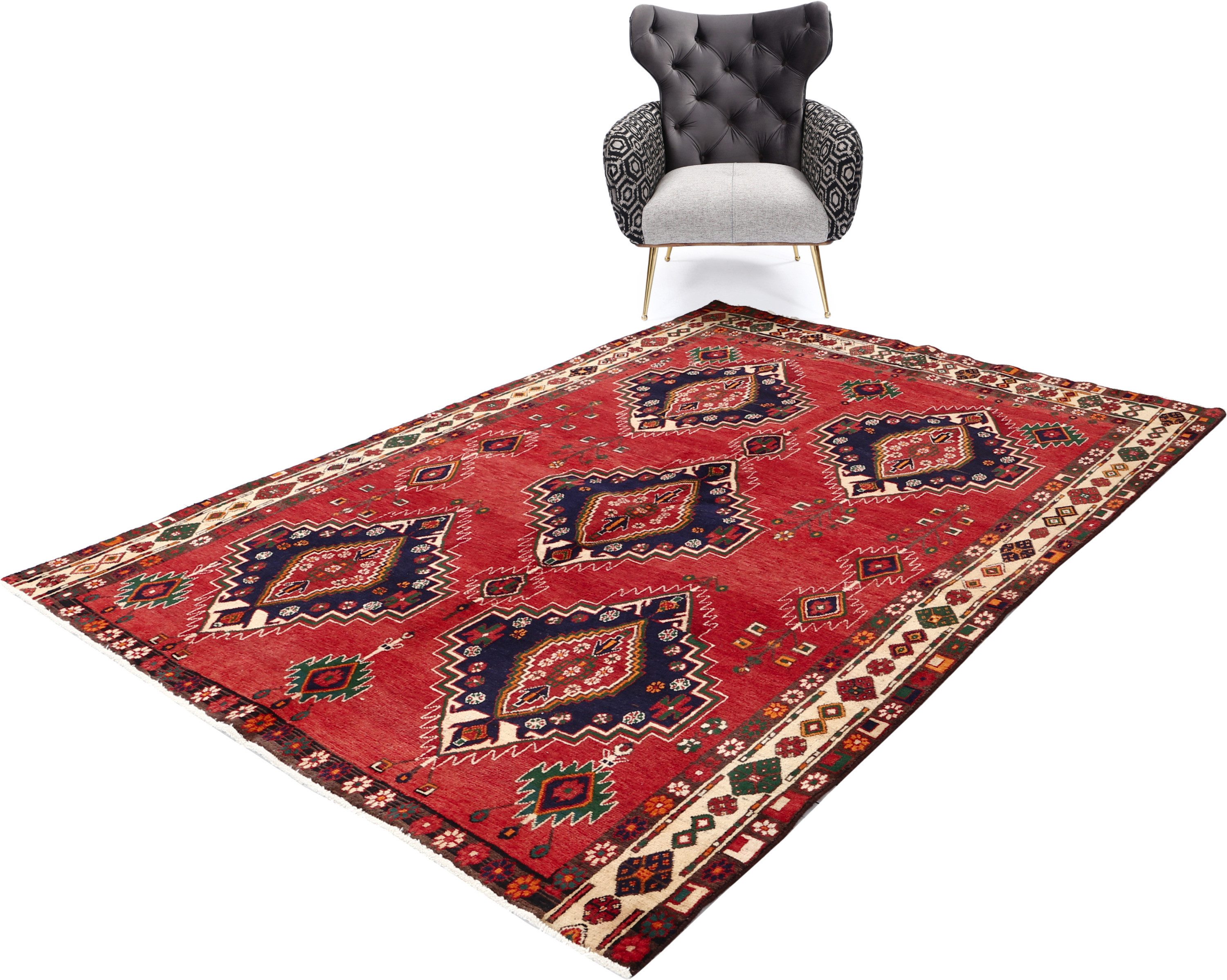 Carpet Avenue Teppich Afshar Shahr-Babak Patina 246x167, Rechteck, Höhe: 7 mm