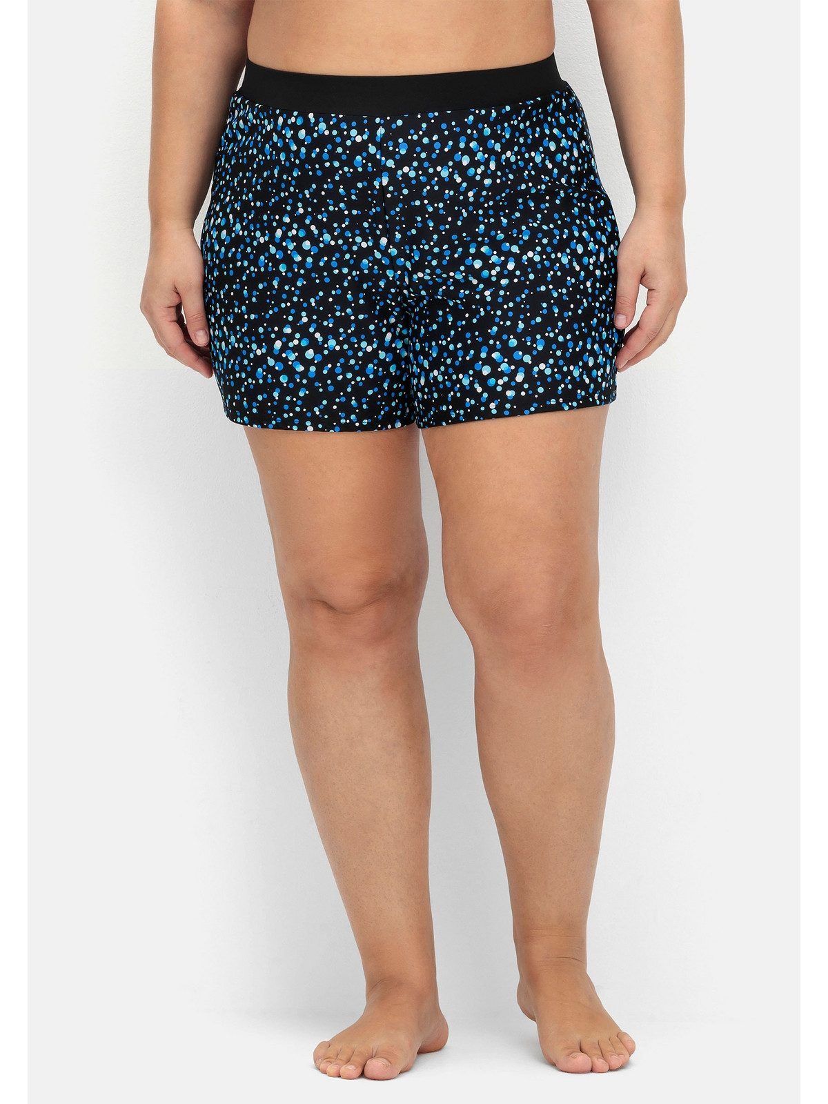 Sheego Badehose Große Größen mit Pünktchen-Print und Shape-Effekt