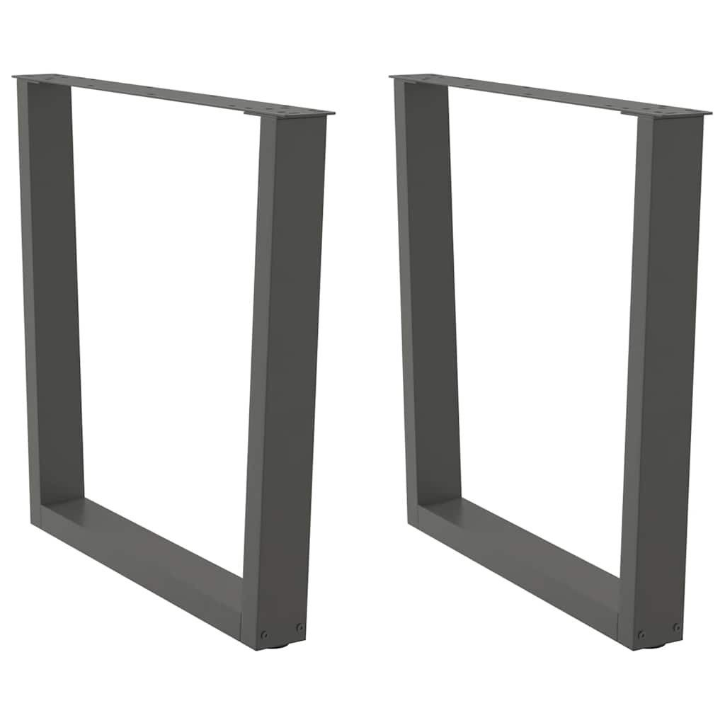Tischgestell Esstisch Beine V-Form 2 Stück Anthrazit 80x72-73,3 cm Stahl