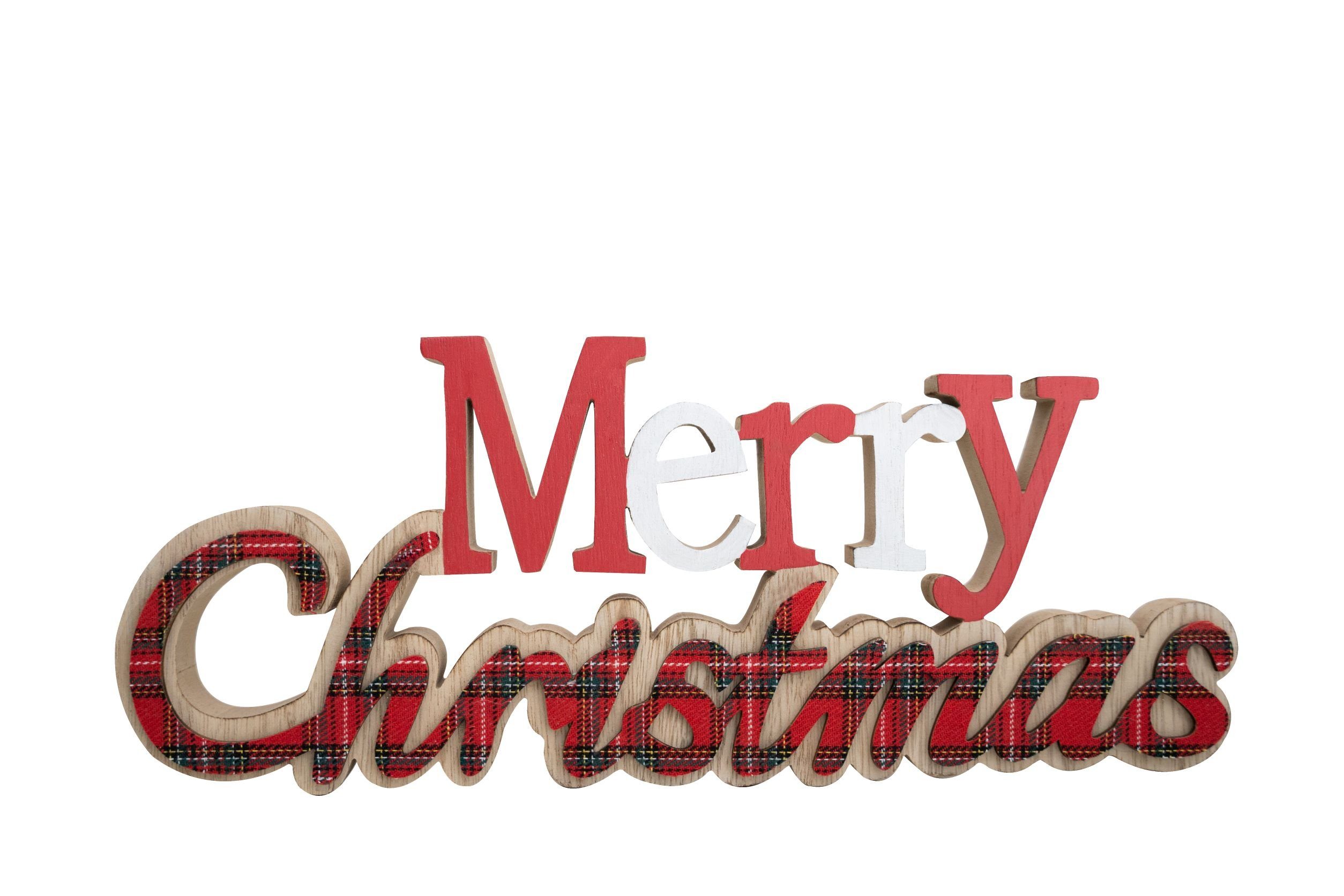 Heitmann DECO Deko-Schriftzug "Merry Christmas", aus rot/schwarz Holz