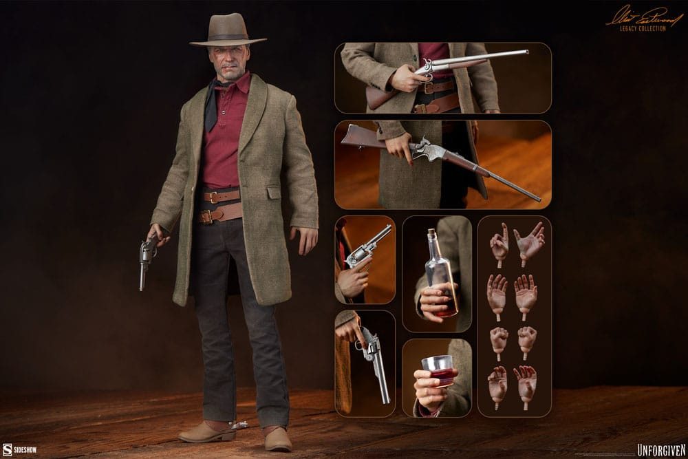 Sideshow Actionfigur Unforgiven Clint Eastwood Legacy Collection William Munny Actionfigur