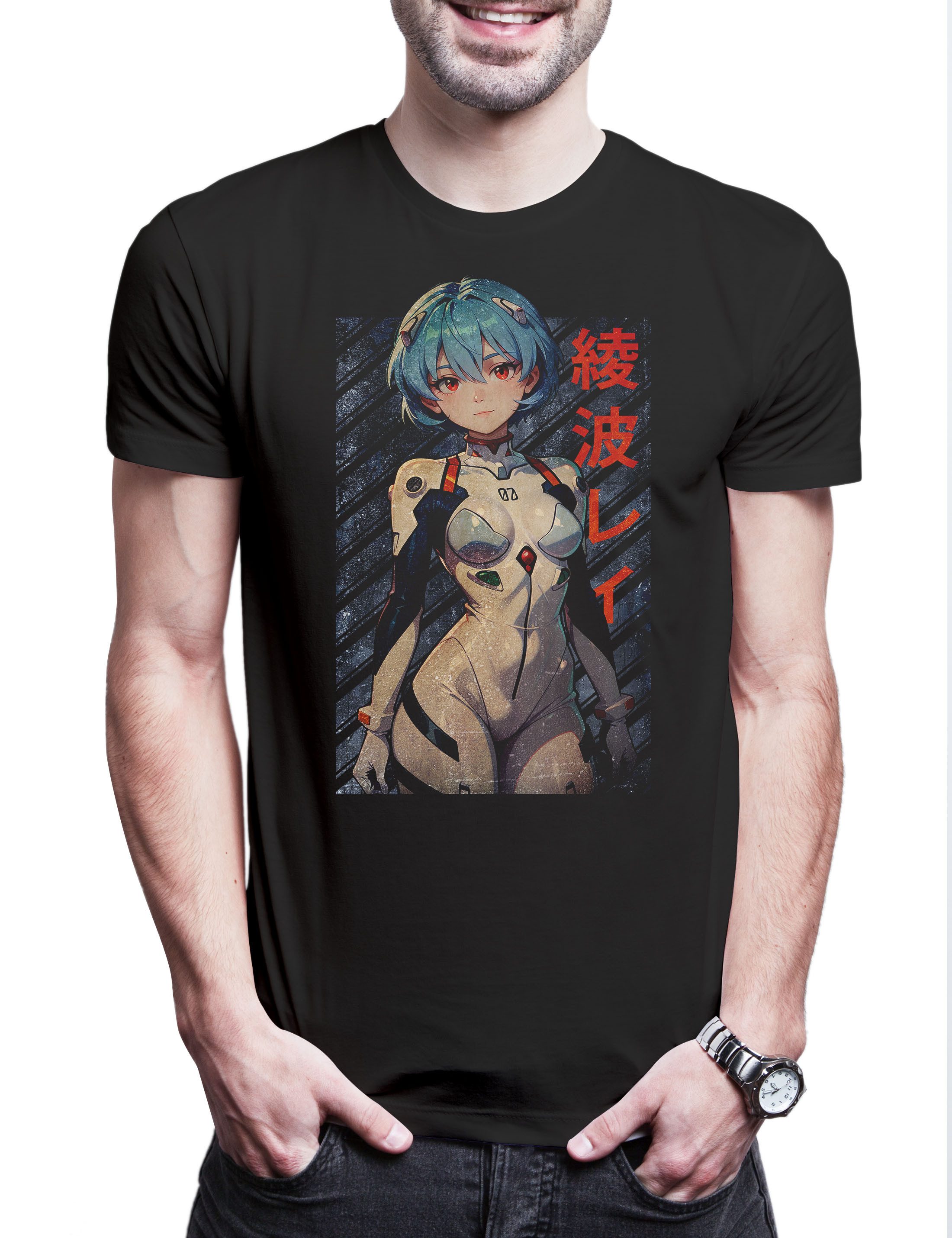 Print-Shirt Rei Ayanami Herren T-Shirt Genesis Nerv Asuka Neon Gendo Evangelion