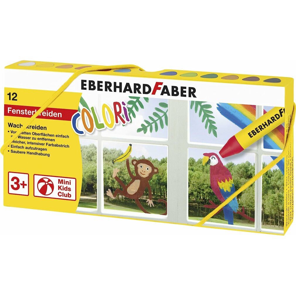 Eberhard Faber Wachsmalstift Fenster-Wachsmalkreide 12er-Pc. EFA 524112 Mini Kids Club
