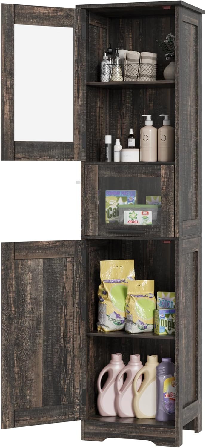 GarveeMore Hochschrank Badezimmerschrank Badschrank Badkommode Badezimmermö günstig online kaufen