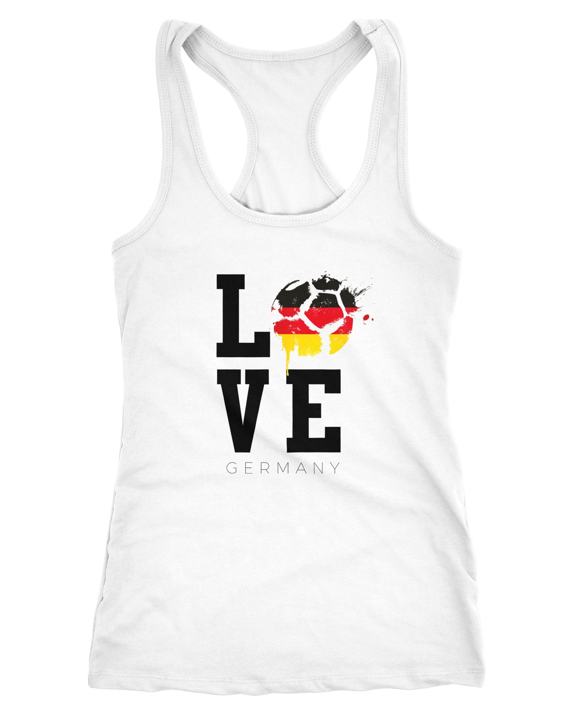 Tanktop Damen Tanktop Deutschland Germany WM Love Fußball Racerback Moonworks®