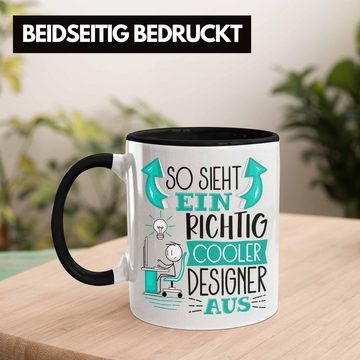 Trendation Tasse Designer Tasse Geschenk So Sieht Ein RIchtig Cooler Designer Aus Gesch