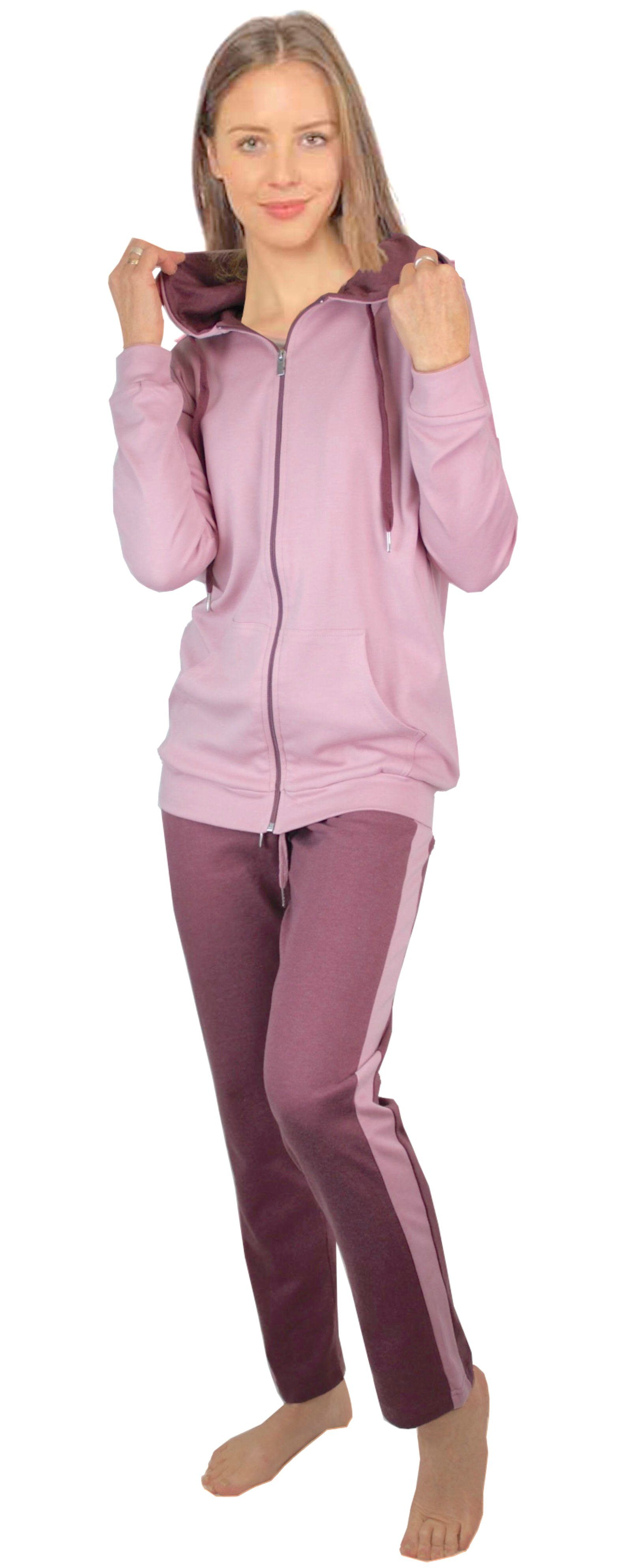 Consult-Tex Hausanzug Damen Hausanzug Homewear Suit DW770 (Spar-Set, 2 Stück) Freizeitanzug / Hausanzug mit Streifenmuster