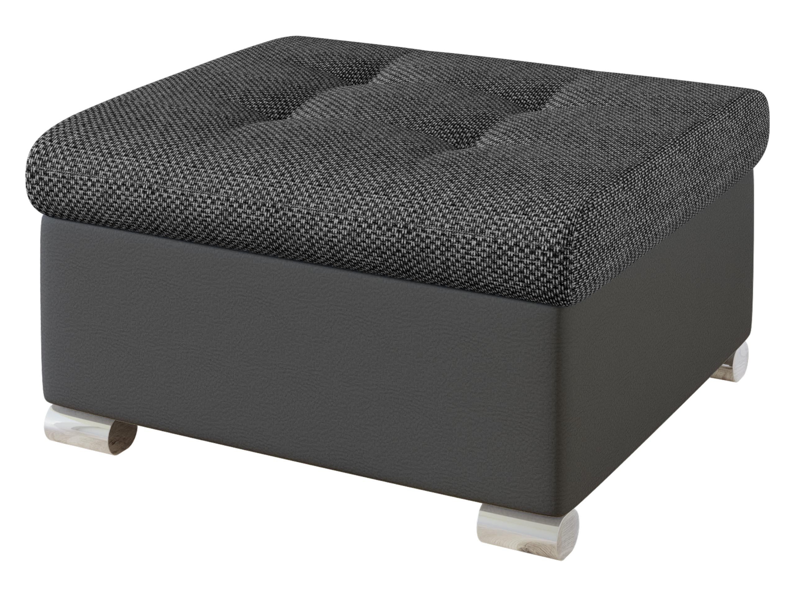 MIRJAN24 Polsterhocker Niko Klein, Silber Füße, 70x68x41 cm günstig online kaufen