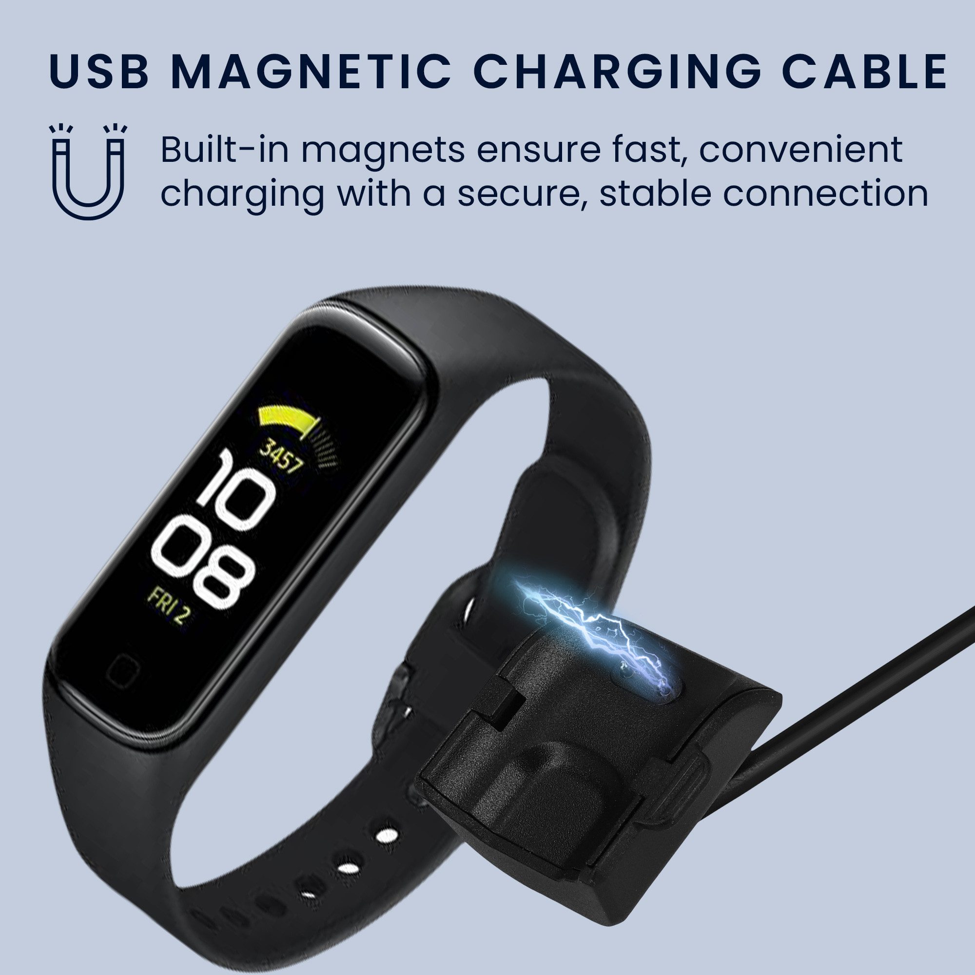 kwmobile Smartwatch Ladekabel für Samsung Galaxy Fit 2 Smartphone-Ladegerät (1-tlg., USB Ladekabel für Smartwatch Aufladekabel - Fitnesstracker Ersatzkabel) – Bild 4 von 5