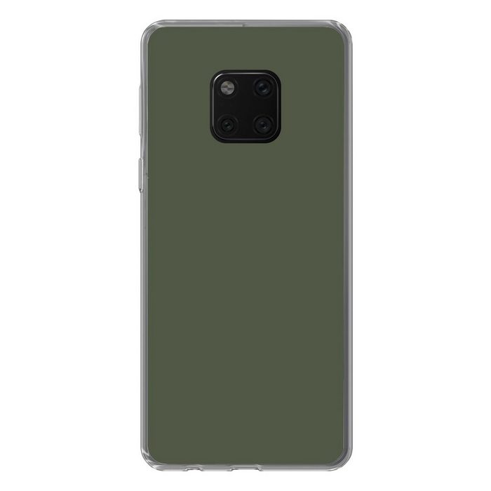 MuchoWow Handyhülle Grün - Olive - Farbe - Grün - Fest - Olivgrün Handyhülle Huawei Mate 20 Pro Handy Case Silikon Bumper Case