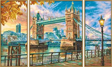 Schipper Malen nach Zahlen Meisterklasse Triptychon - London - Tower Bridge, Made in Germany