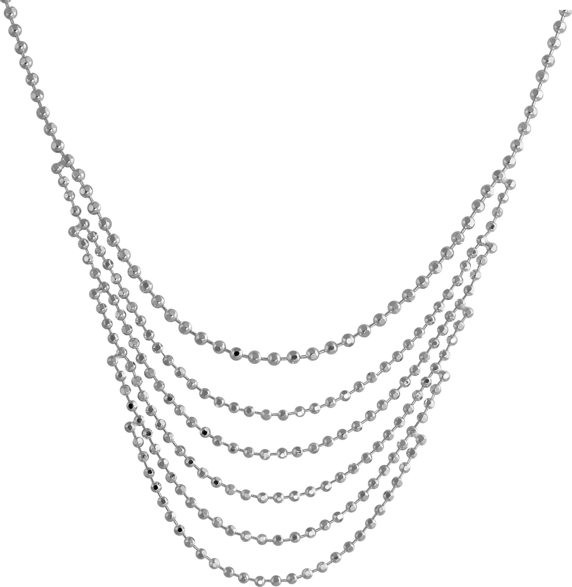 SilberDream Collier SilberDream Collier silber Damen Echt, Colliers ca. 42cm bis 47cm, 925 Sterling Silber, Farbe: silber, Made-I