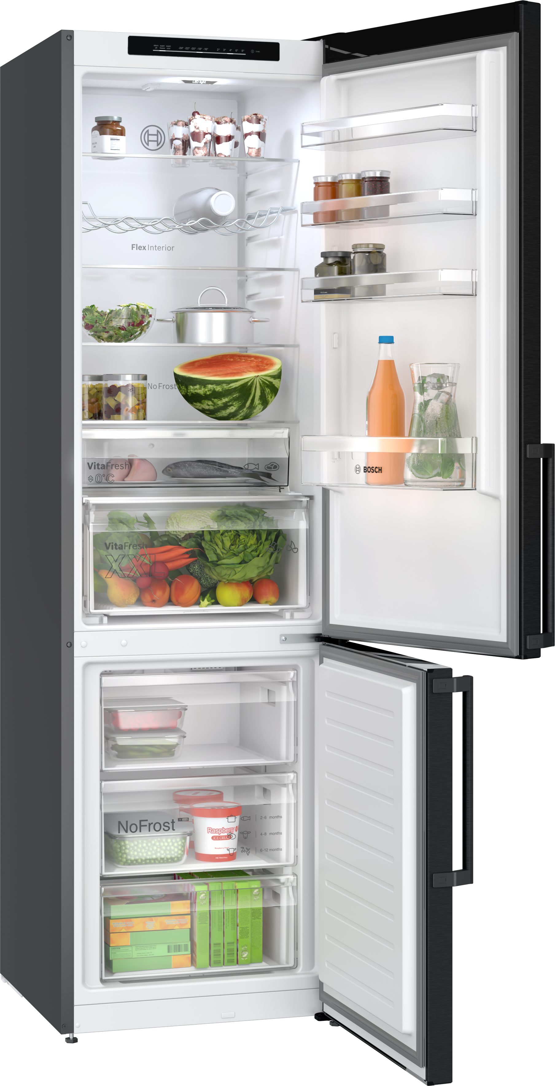 BOSCH Kühl-/Gefrierkombination Serie 4 KGN39VXAU, 203 cm hoch, 60 cm breit