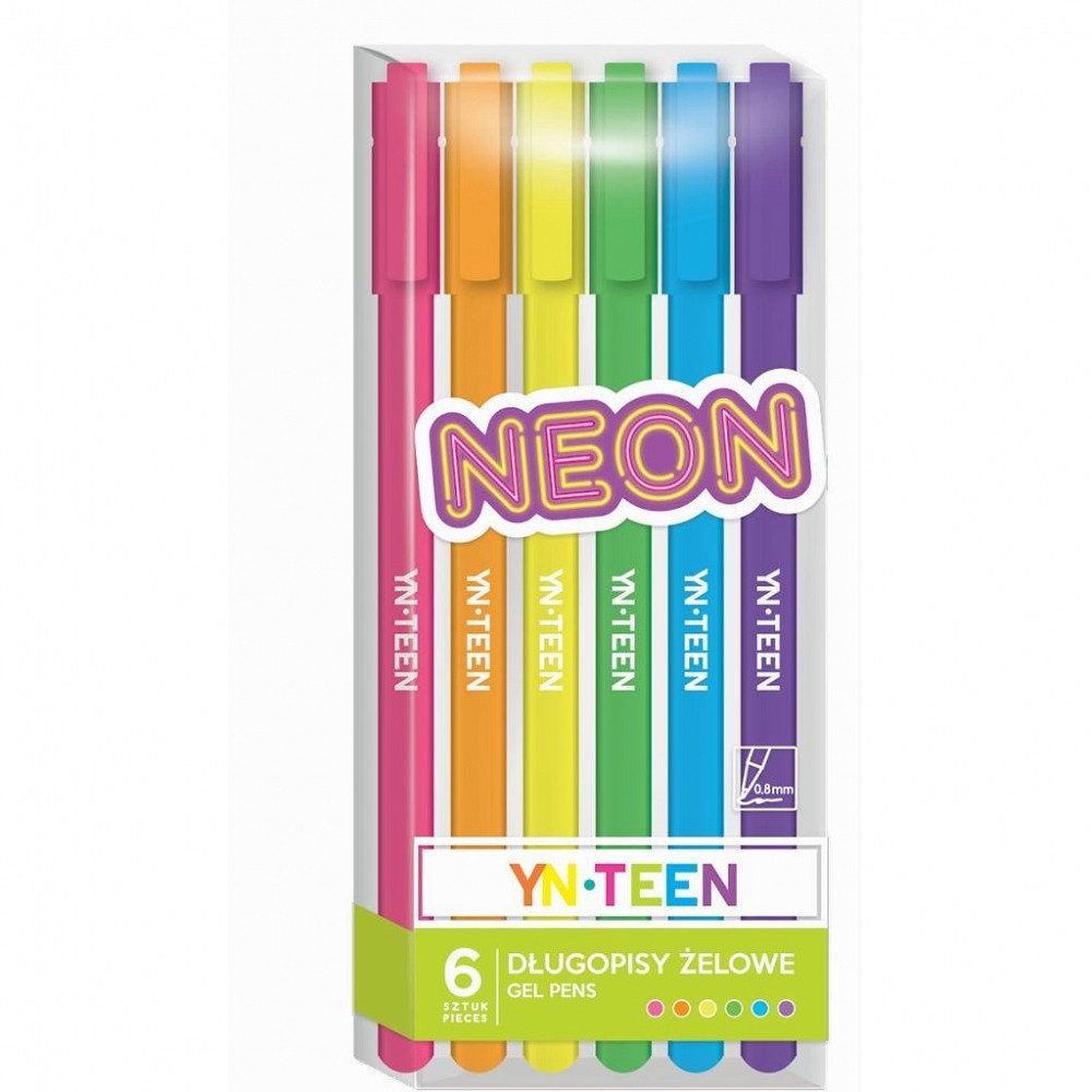 Interdruk Schreibtischkalender Interdruk Gelstifte Neon Yn Teen 6 Neonfarben