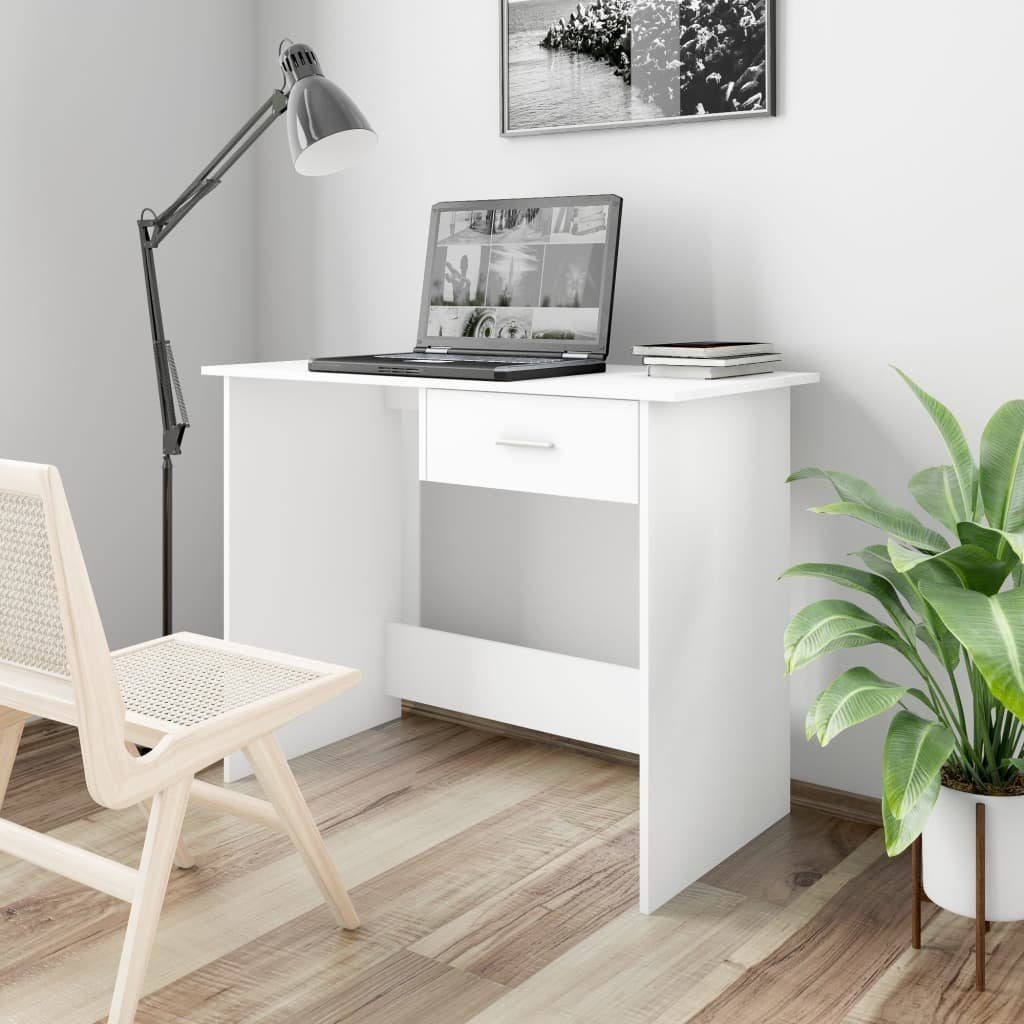 furnicato Schreibtisch Weiß 100x50x76 cm Holzwerkstoff