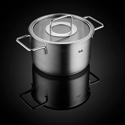 Fissler Topf-Set Fissler Pure Collection, Edelstahl 18/10 (Set, 5-tlg., Kochtopf 16/20/24 + Bratentopf 20cm + Stielkasserolle 16cm oD), Made in Germany