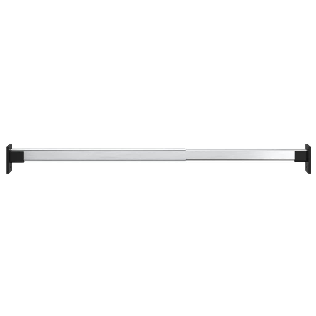 furnicato Garderobenstange Teleskop-Kleiderstange Aluminium Silber 58-100 cm, 2er Set, (1 St), Belastbare Garderobenstange ohne Montage für das Badezimmer – Bild 4 von 5