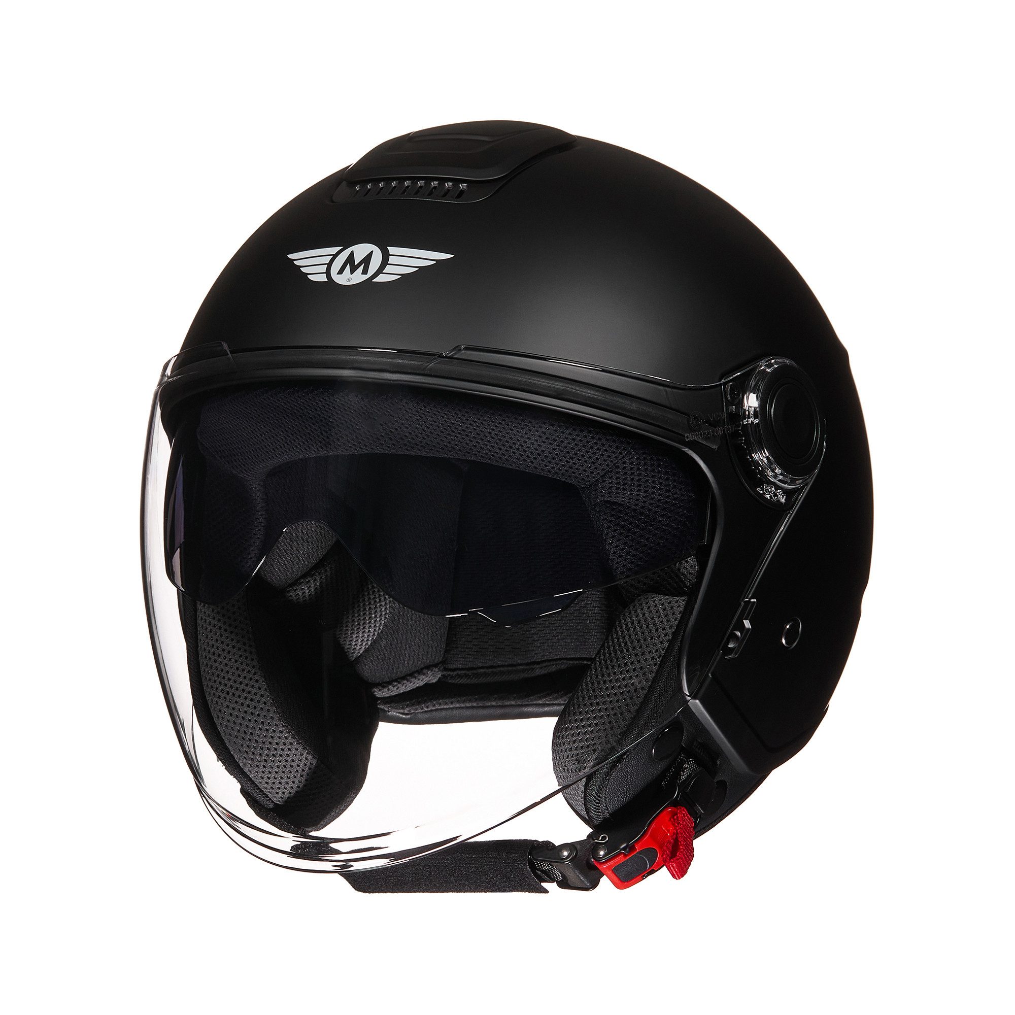MOTO HELMETS Motorradhelm Jethelm Motorradhelm, Helm für Motorrad & Roller, Schnellverschluss, Sonnenvisier, nur 1050g – Bild 2 von 5