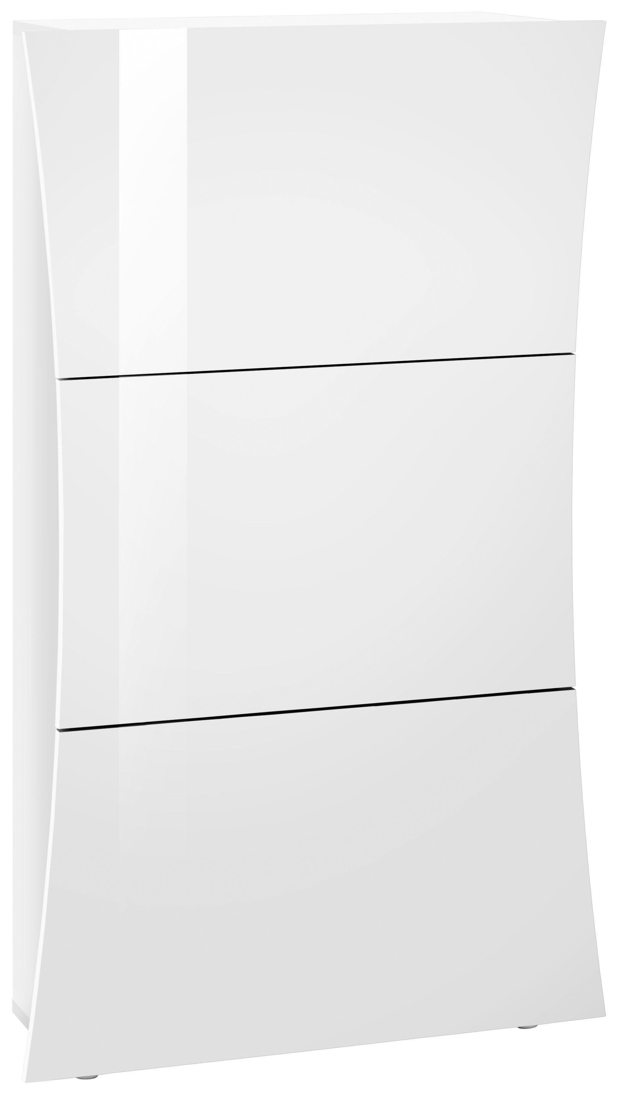 Tecnos Schuhschrank Arco Frontbreite 60-71 cm weiß Hochglanz | weiß Hochglanz | Schuhschränke