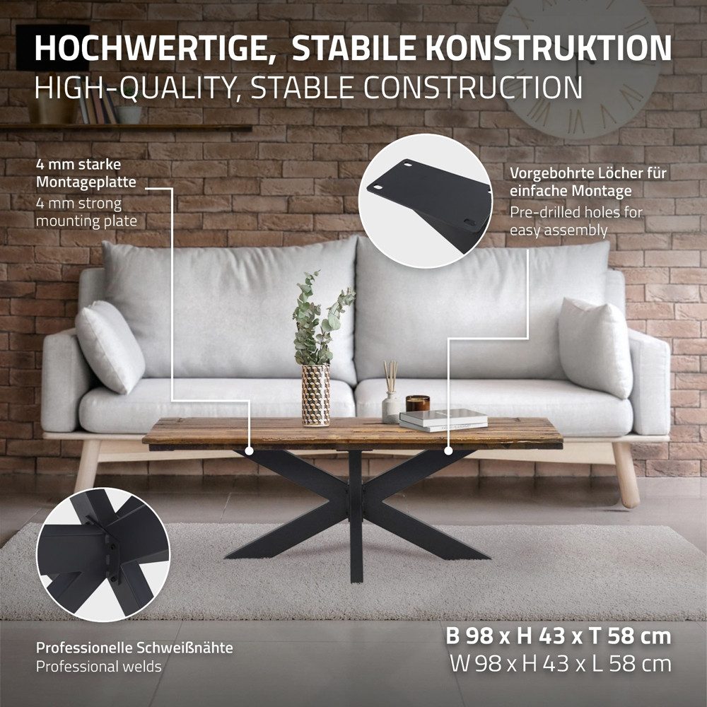 ML-DESIGN Tischbein Tischgestell Spider Kreuzgestell Schwerlast günstig online kaufen