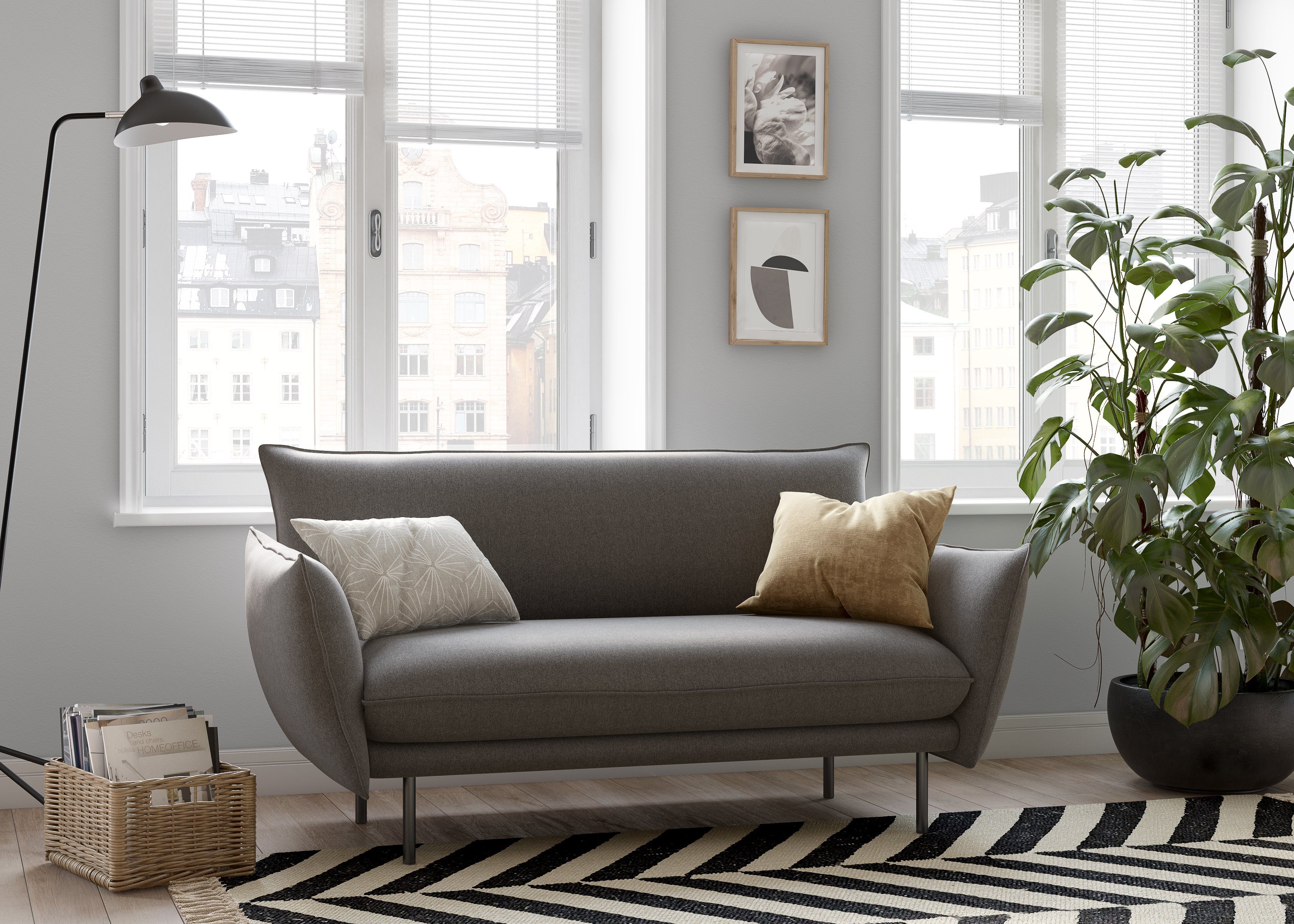 andas 2-Sitzer Stine, Besonderes Design durch Kissenoptik und Keder, by Morten Georgsen