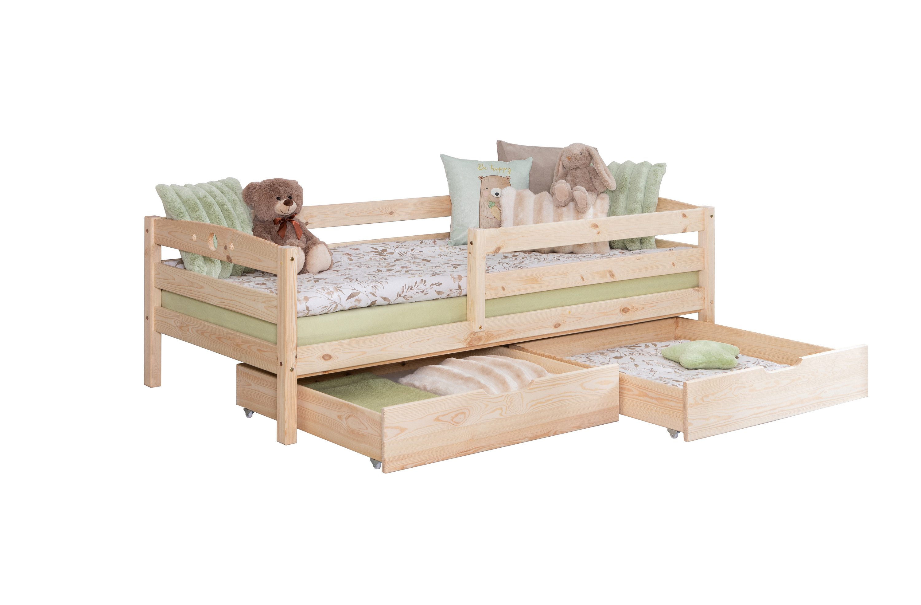 Ticaa Bettgestell Einzelbett „Eli“, Kinderbett, Jugendbett