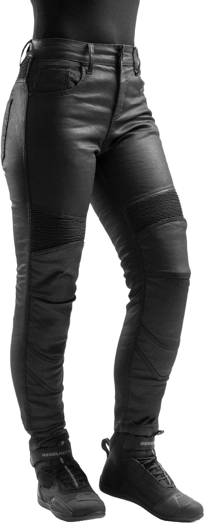 Rebelhorn Motorradhose Roxy Damen Motorrad Jeans Verbindungsreißverschluss,Hüftprotektoren enthalten,Knieprotektor – Bild 3 von 5