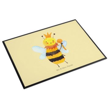Mr. & Mrs. Panda Schreibtischunterlage Biene König - Gelb Pastell - Geschenk, Wespe, Schreibunterlage, Schre, (1 tlg)