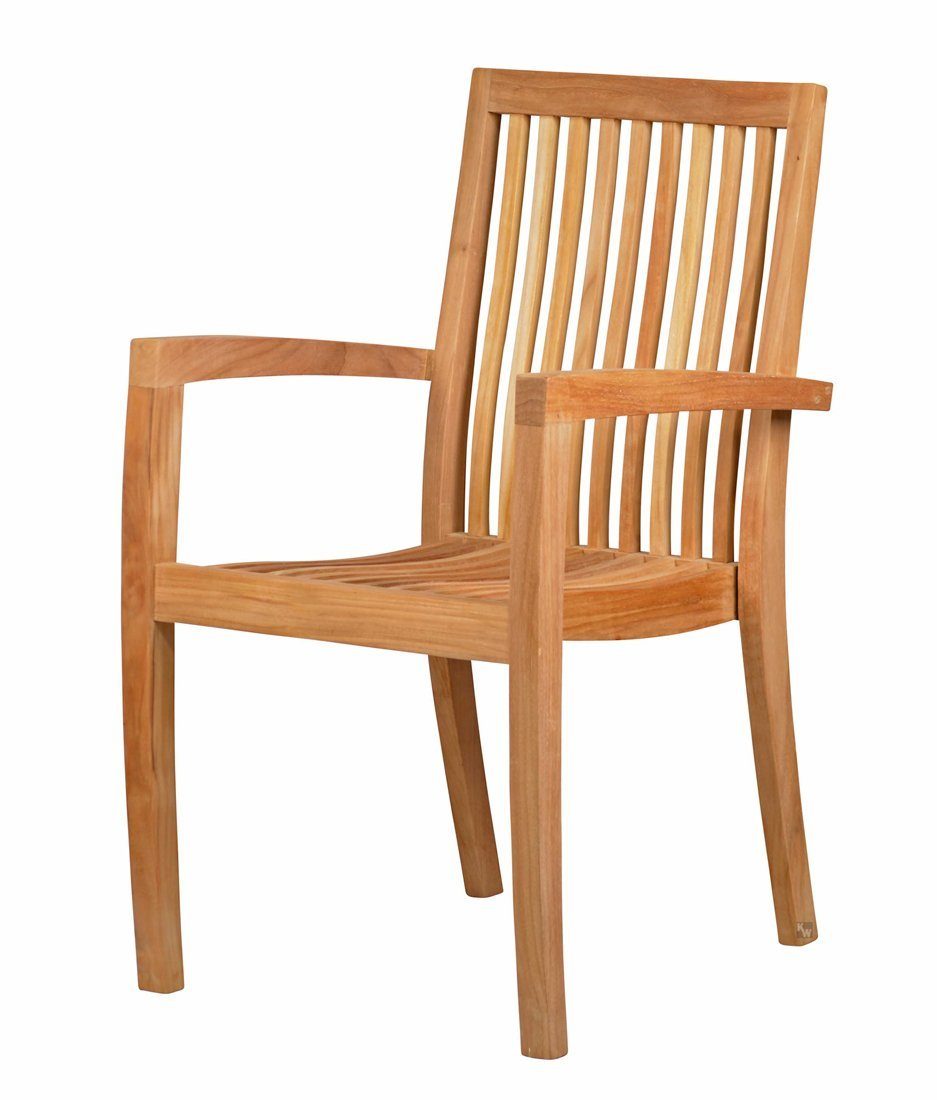 Kai Wiechmann Gartenstuhl »Teak Stapelsessel Seaside, Gartensessel