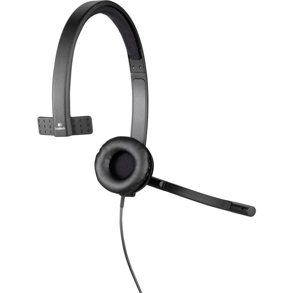 Logitech ® USB Mono Headset 981-000571 Kopfhörer (Lautstärkeregelung, Mikrofon-Stummschaltung)