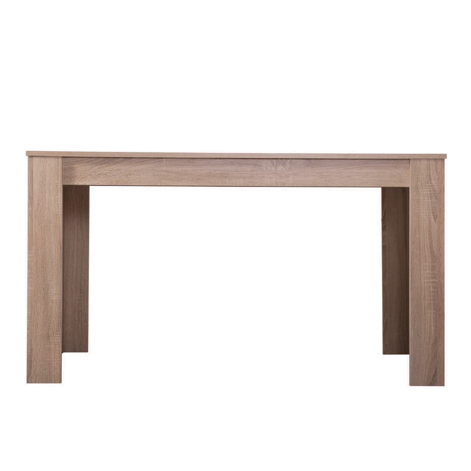 Homestyle4u Esstisch Esszimmertisch Holztisch Küchentisch (weiß/braun) | 135x80 Einlegebretter mehrere | Farben braun braun Holz (wechselbare cm braun