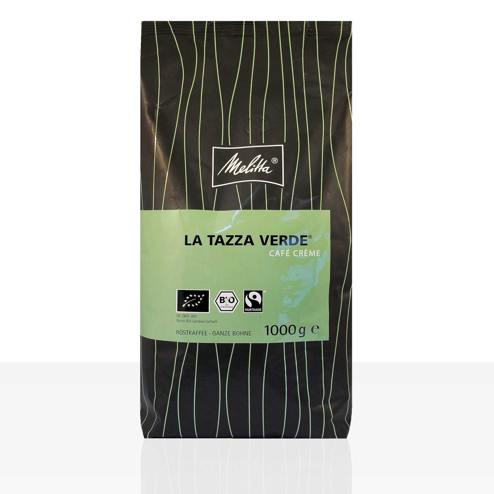 Melitta Kaffee Melitta La Tazza Verde Cafe Creme Bio Fairtrade - 1kg Kaffeebohnen