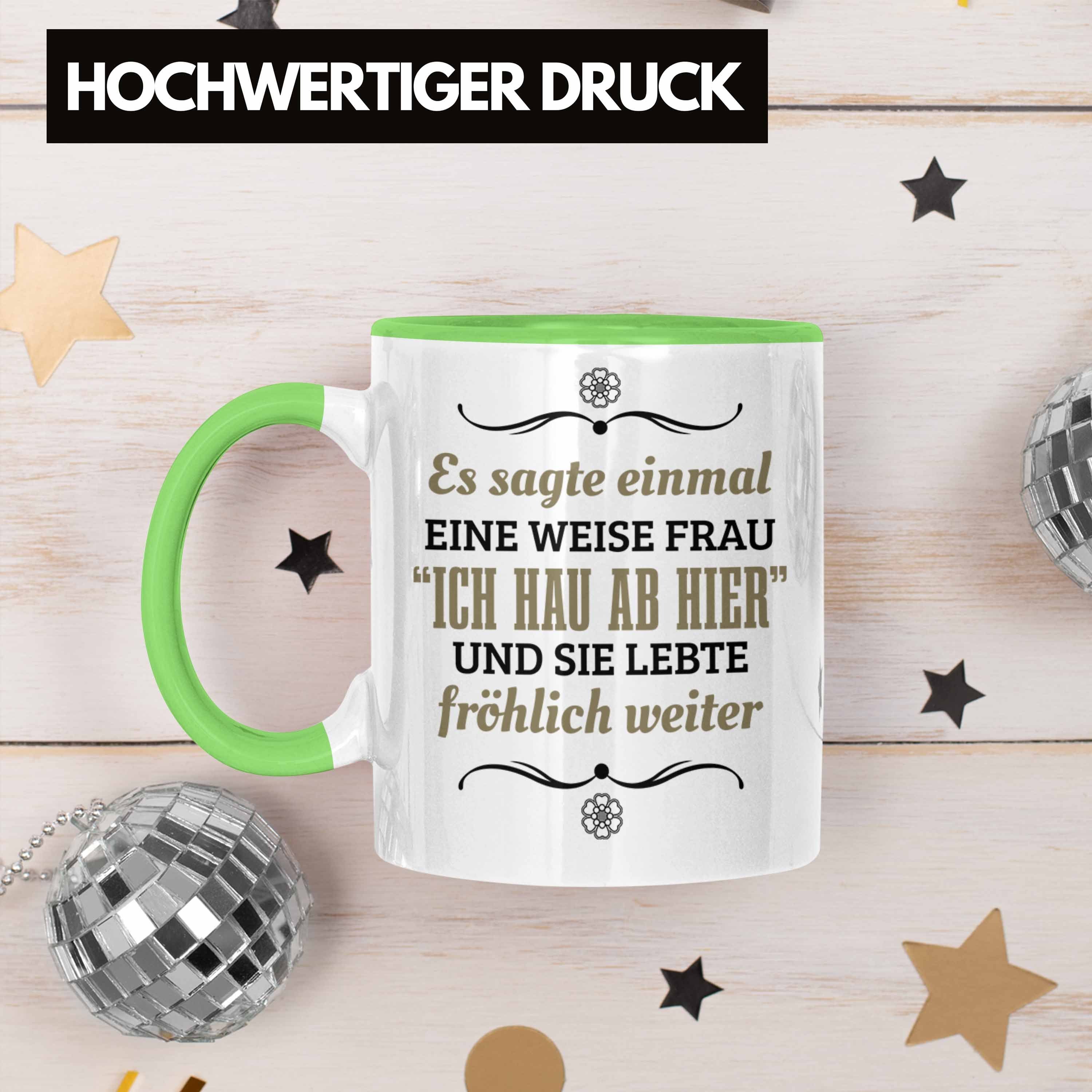 Jobwechsel Tasse Sprüche Hier Grün Ab Tasse Trendation Trendation Geschenk Kollegin Ich Lustig Kollege - Hau - Abschiedsgeschenk