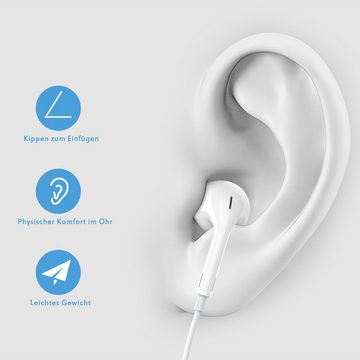 walkbee Kopfhörer In-Ear-Kopfhörer lightning Anschluss iPhone Stereo In-Ear-Kopfhörer (Kabelgebunden, In-Ear-Kopfhörer, Intergrierte Steuerung für Anrufe und Musik, kabelgebunden,Lightning-Ohrhörer, Stereo-Kopfhörer, für iPhone Apple Earpods)