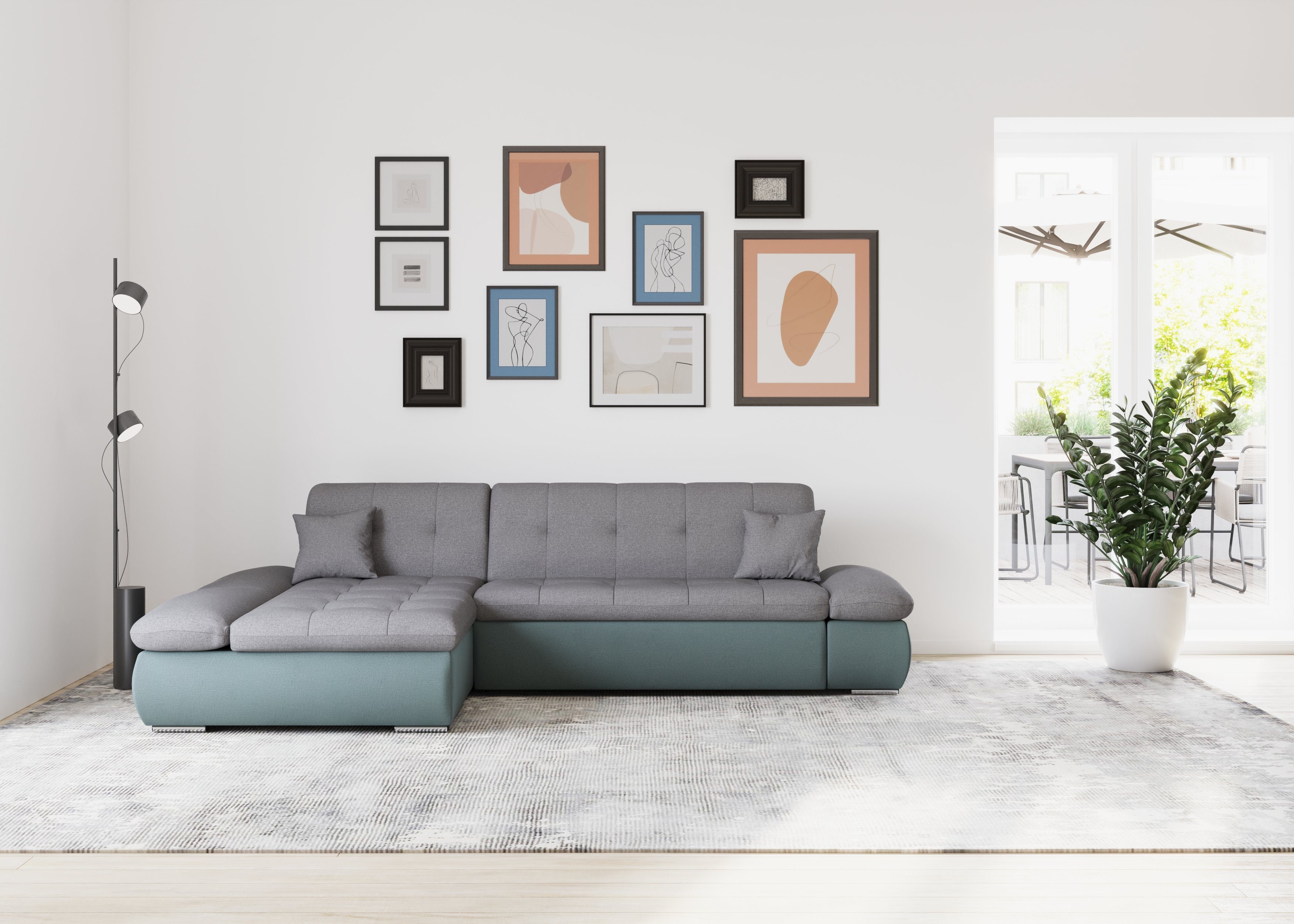 DOMO collection Ecksofa "Moric, L-Form, XXL-Sofa - Breite 300cm", wahlweise günstig online kaufen