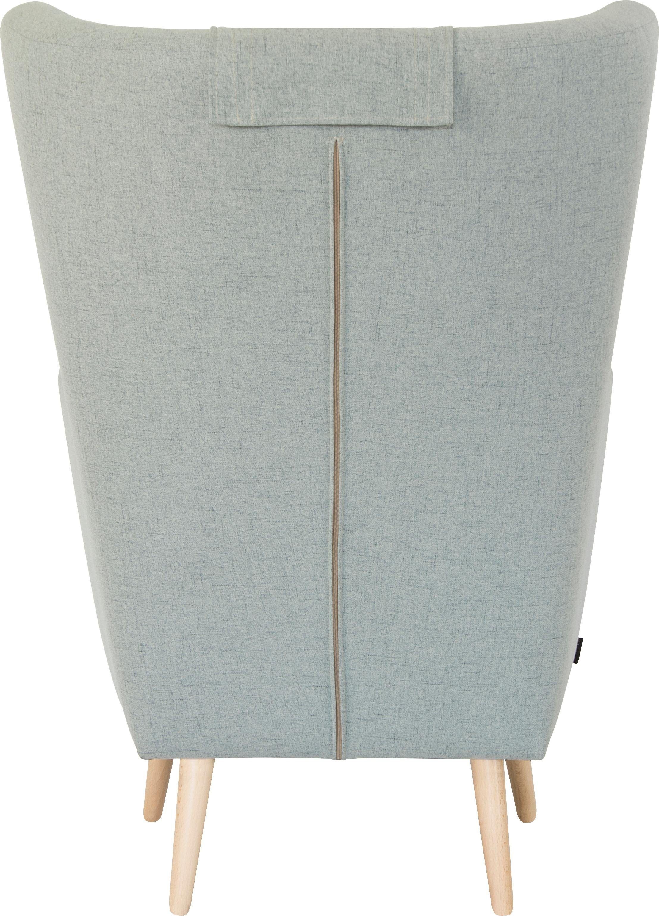 Home affaire Sessel Telford auch in Fellimitat, Sessel B/T/H: 77/92/106 cm, wahlweise mit und ohne Hocker, in vielen Bezugsqualitäten, Ohrensessel – Bild 4 von 5