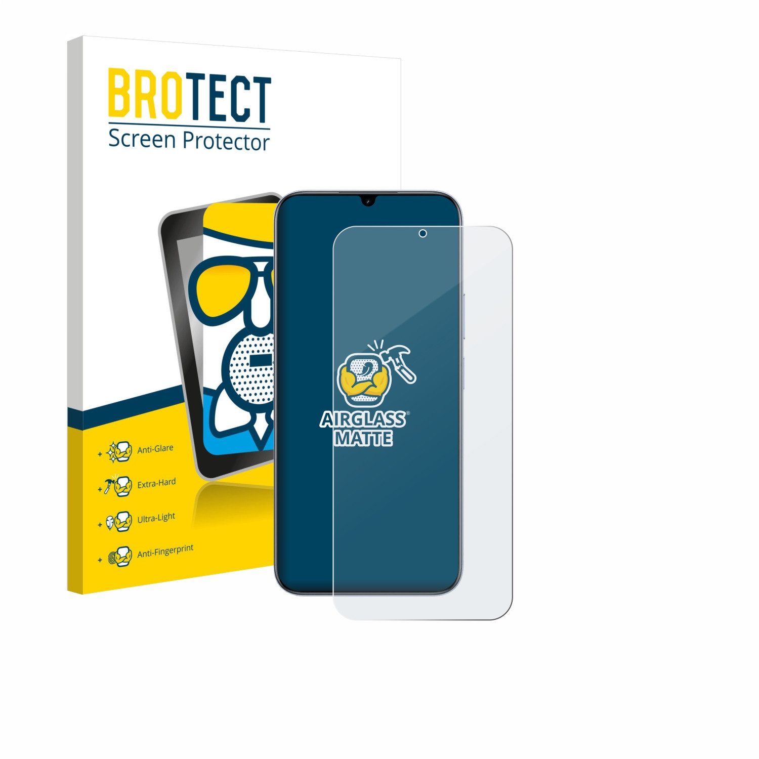 BROTECT Displayschutzglas Folie für realme C83 5G, Schutzfolie Glas Panzer Display Schutz matt