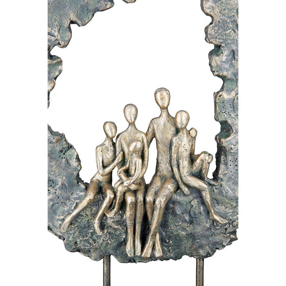 GILDE Dekofigur Skulptur Familie (1 St), Maße: H. 32,5cm x B. 14cm x T. 8cm