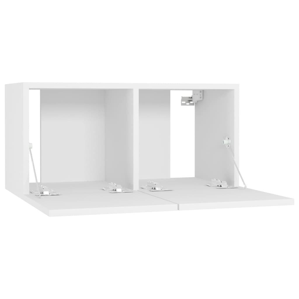 TV-Hängeschränke 2 furnicato cm Stk. Weiß TV-Schrank 60x30x30