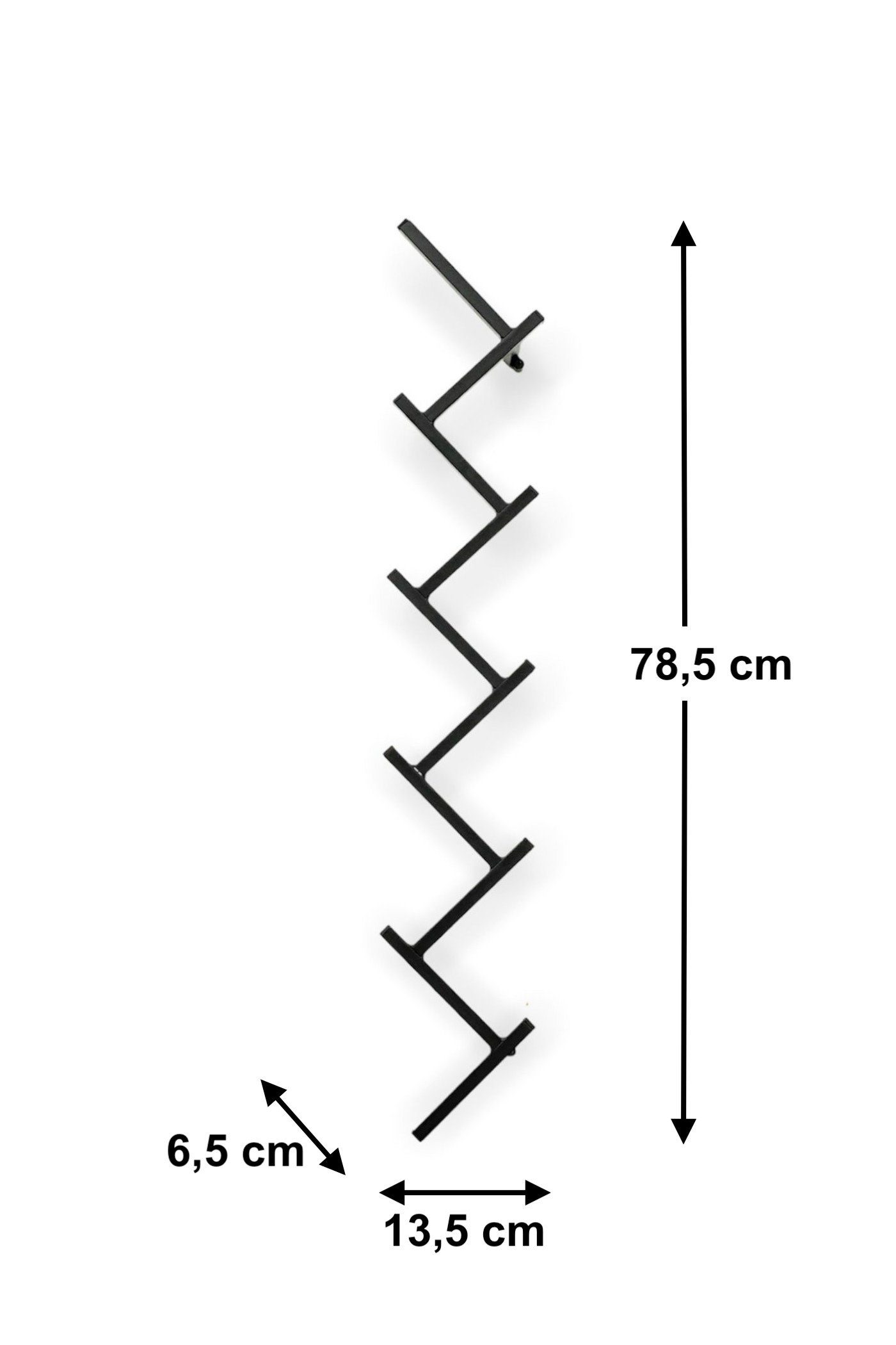 DanDiBo Wandgarderobe Garderobe Schwarz mit als geeignet Handtuchhalter cm, Kleiderständer auch 10 80 Garderobenhaken Haken