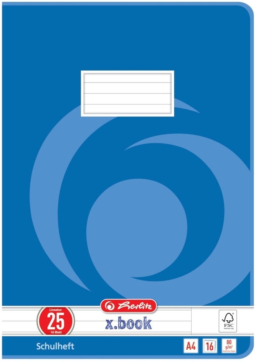 Herlitz Schulheft Schulheft A4 80g/qm Lineatur 25