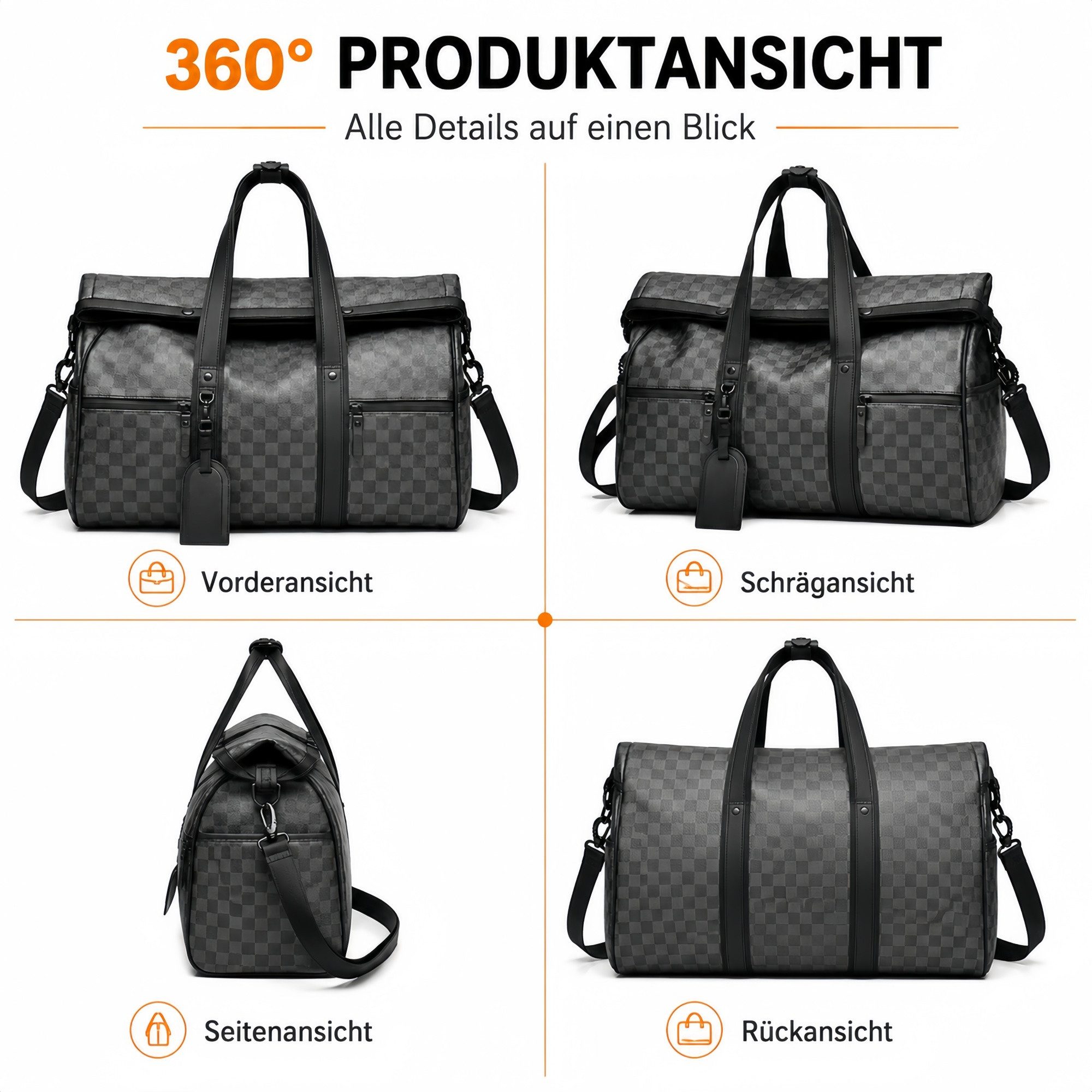 Forrlite Reisetasche Reisetasche Wasserdichter Reise-Seesack - Tragetasche, Sporttasche (Schultertasche (Erweiterbar mit Trolley-Ärmel und Nasstasche), Atmungsaktiv, wasserdicht, verschleißfest, großes Fassungsvermögen), Schultergurt, für Yoga, Schwimmen, Tourismus, Fitness