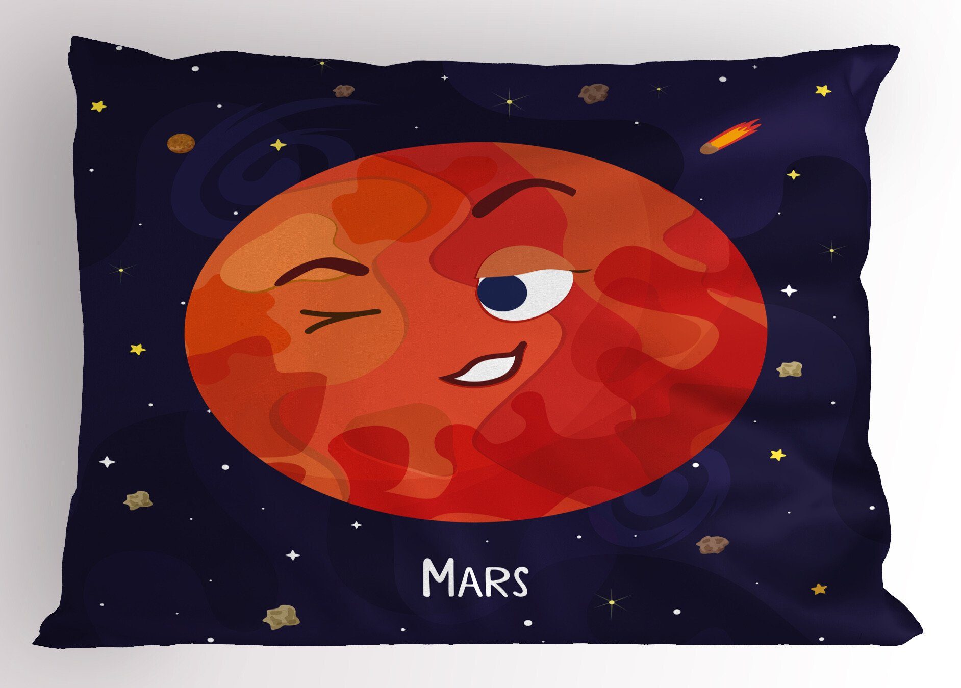 Kissenbezüge Dekorativer Queen Mars-Cartoon-Charakter (1 Kopfkissenbezug, Size Astronomie Gedruckter Stück), Abakuhaus
