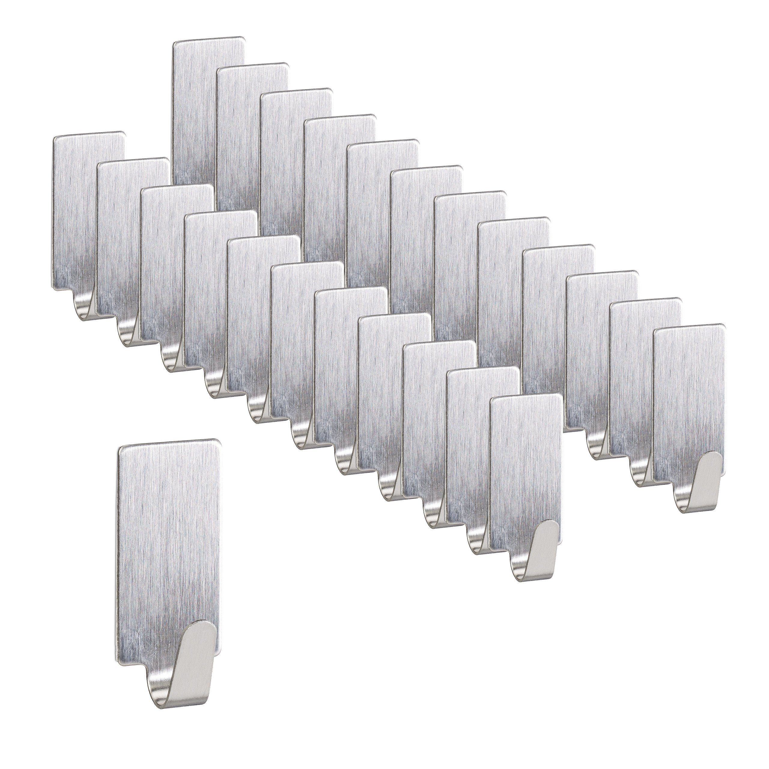 Klebehaken 24er Set eckig
