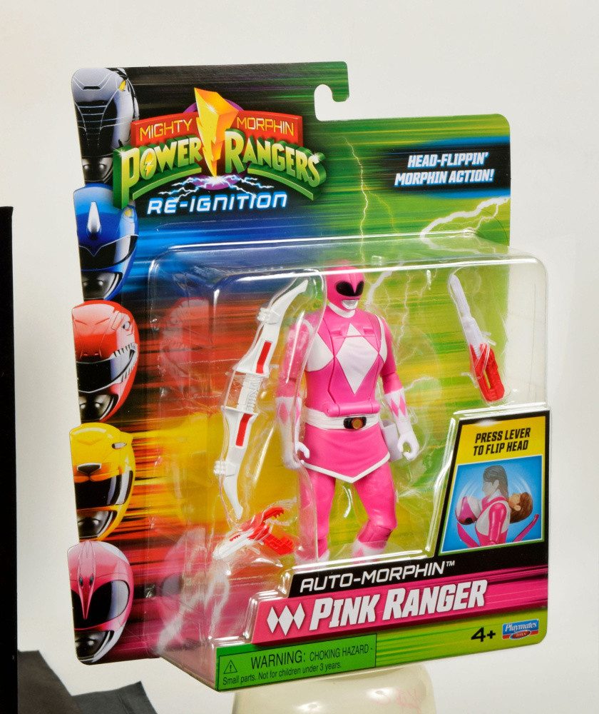 Playmates Toys Actionfigur Power Rangers Actionfigur Auto-Morphin Pink Ranger 12 cm
