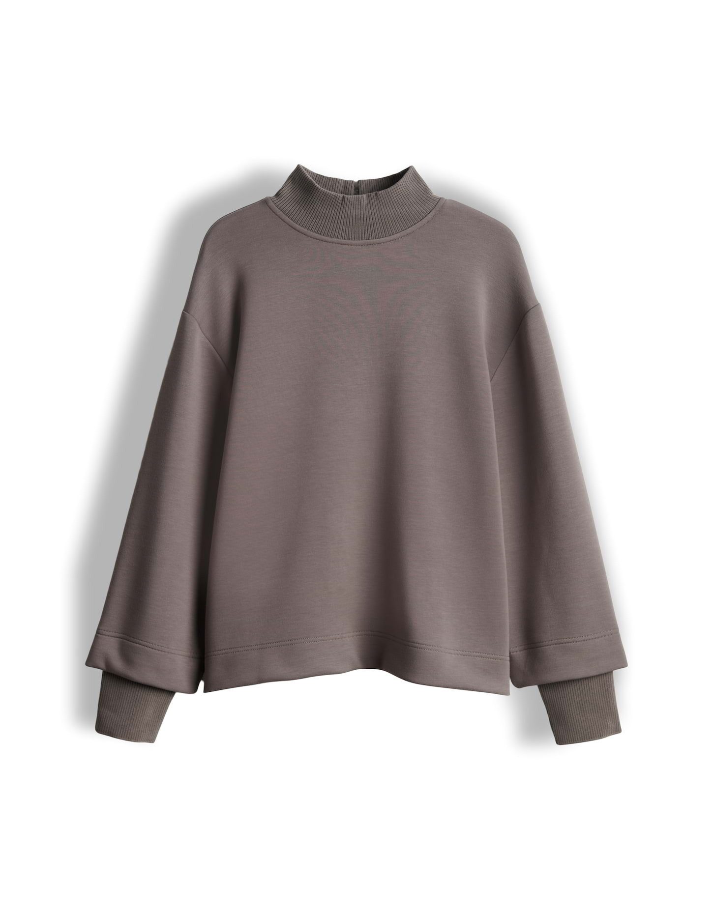 OPUS Sweatshirt Gluba club aus Sweatware mit Rippstruktur Leicht verkürzte, gerade Form mit geripptem Stehkragen – Bild 2 von 5