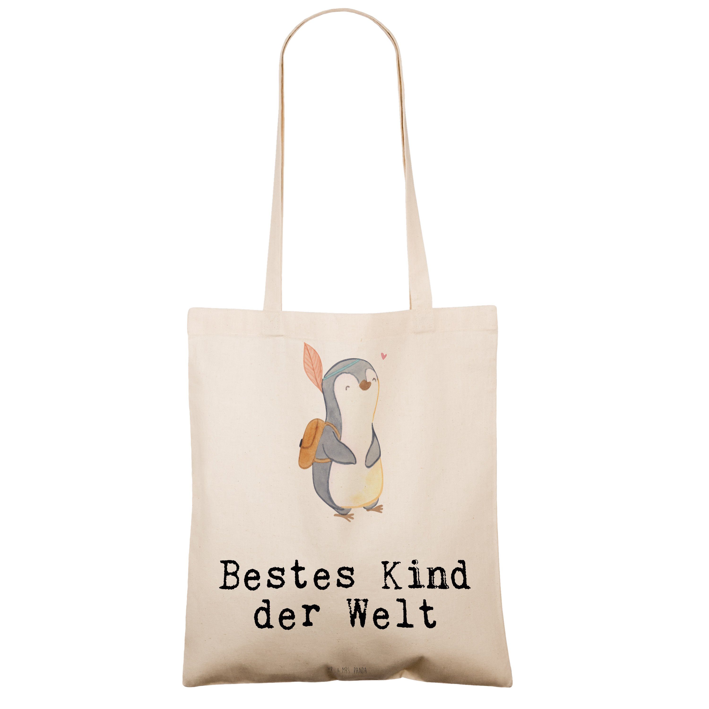 Welt Pinguin - Geschenk, Transparent Tragetasche Mrs. Bedanken, Panda - (1-tlg) der & Bestes Kind Sche Mr.
