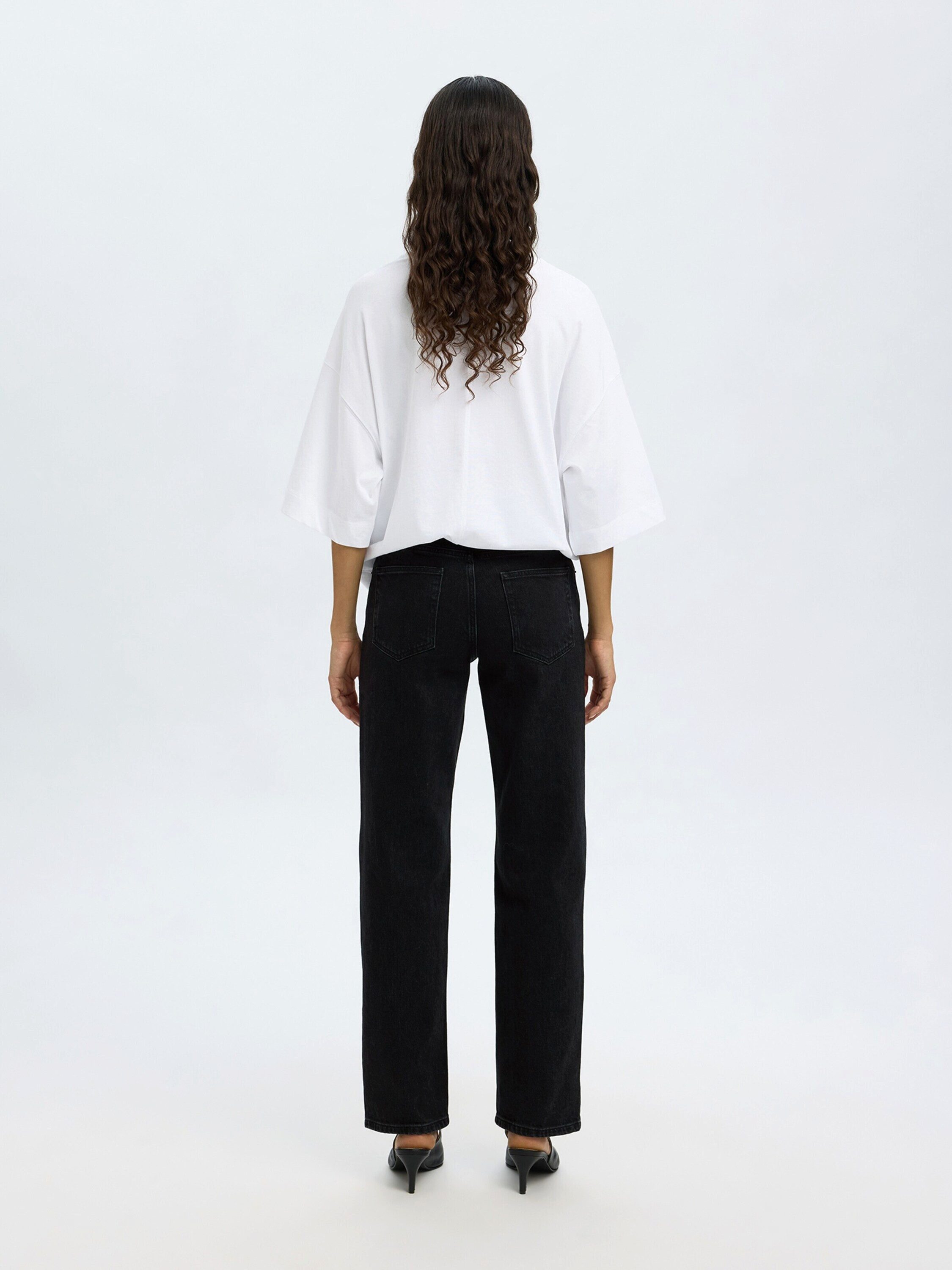 Selected Weite Jeans SLFBea-Kori (1-tlg) Plain/ohne Details