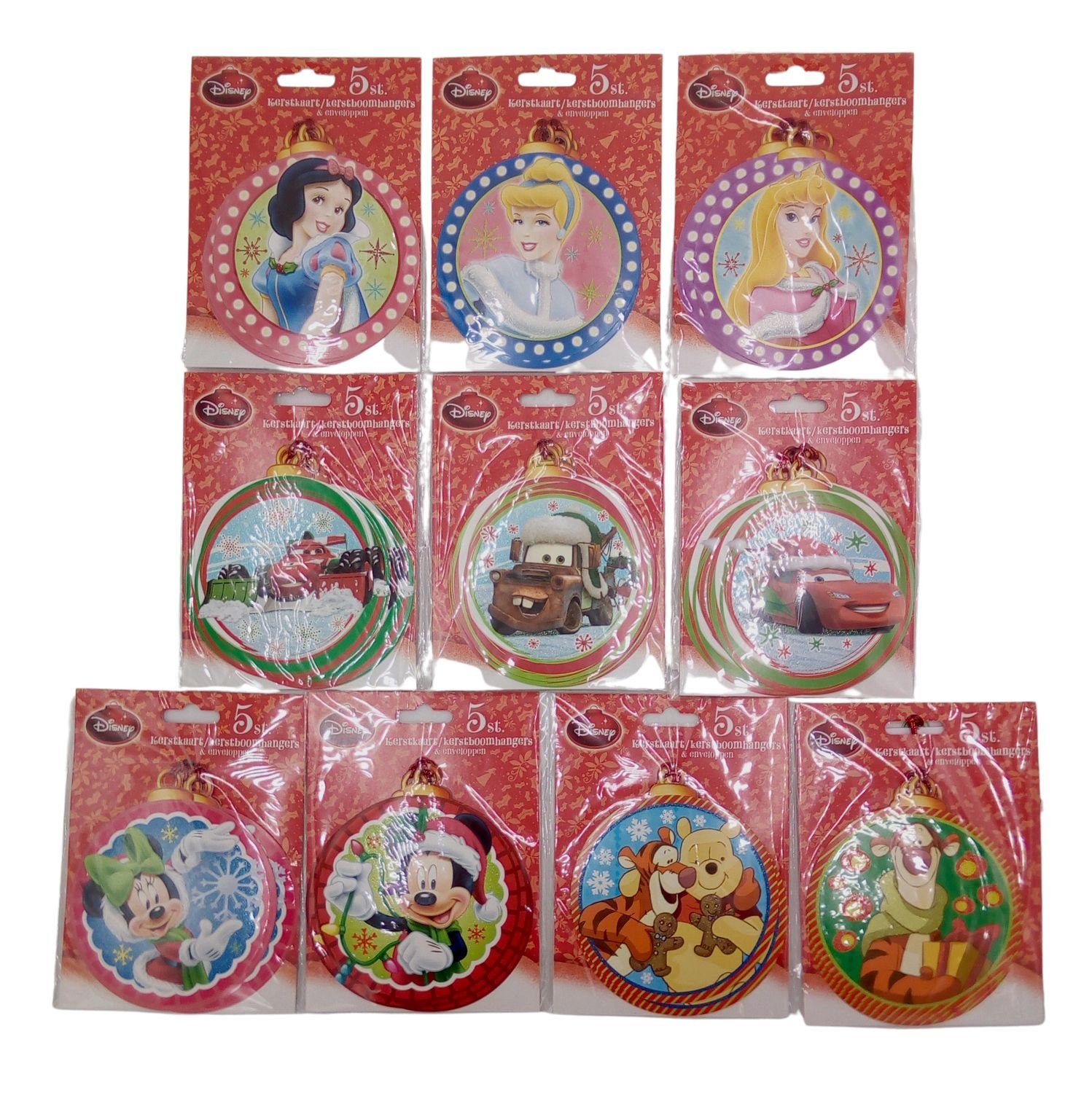 Disney Grußkarten Disney 5 Weihnachtskarten mit Umschläge