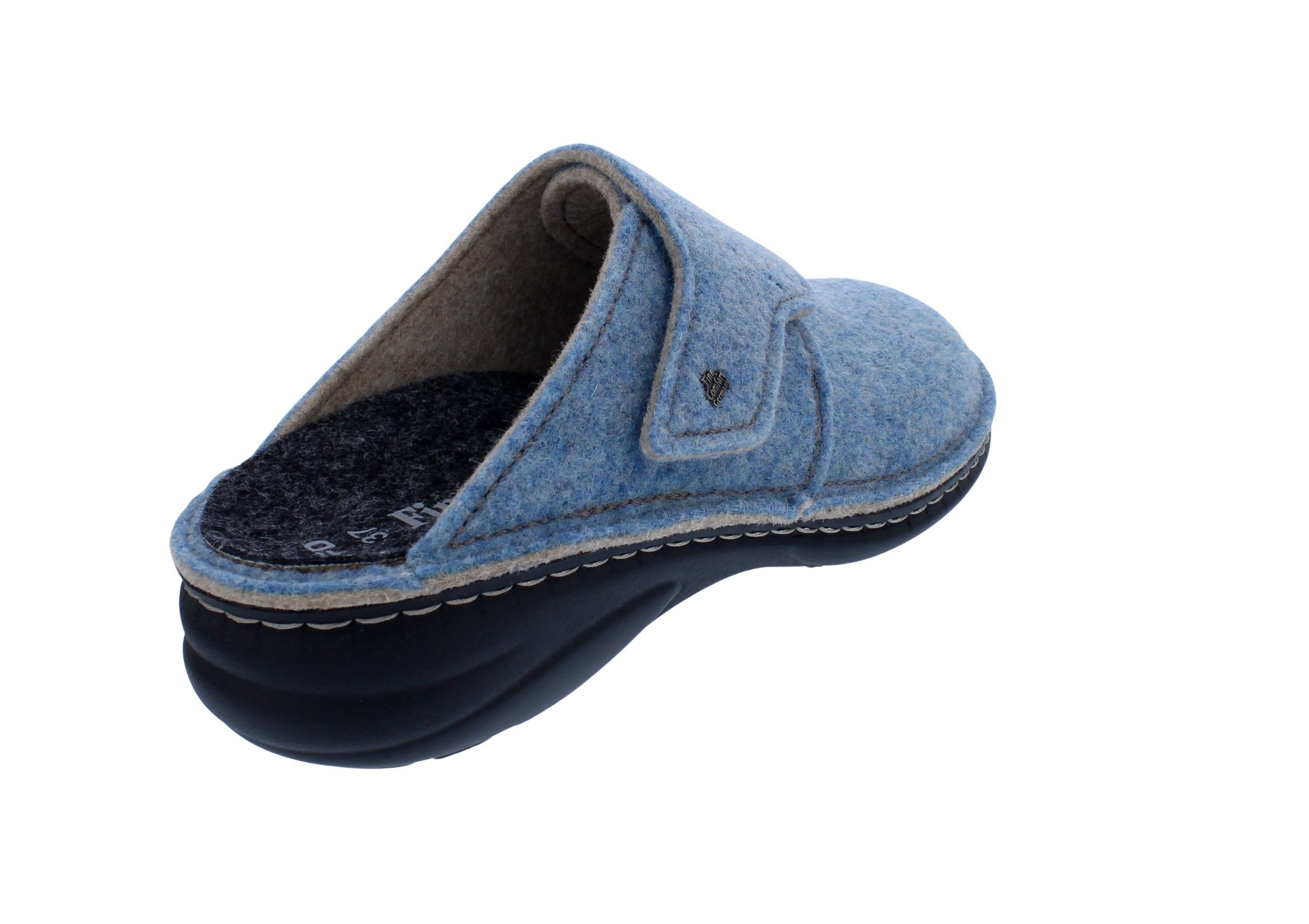 Finn Comfort Finn Comfort Goms 6569-482375, Doublefilz, Mare - Blau, Klettverschlus Pantoffel